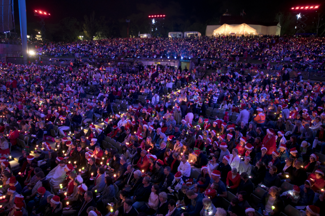 The audience at a previous Carols by Candelight.