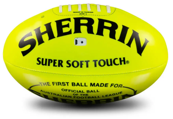 Yellow Sherrin ball used for Blind AFL.