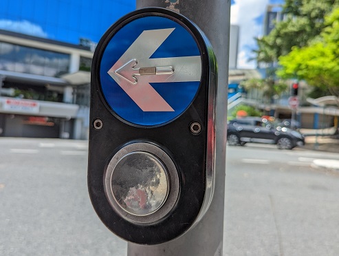 "A PB/5 crosswalk button"