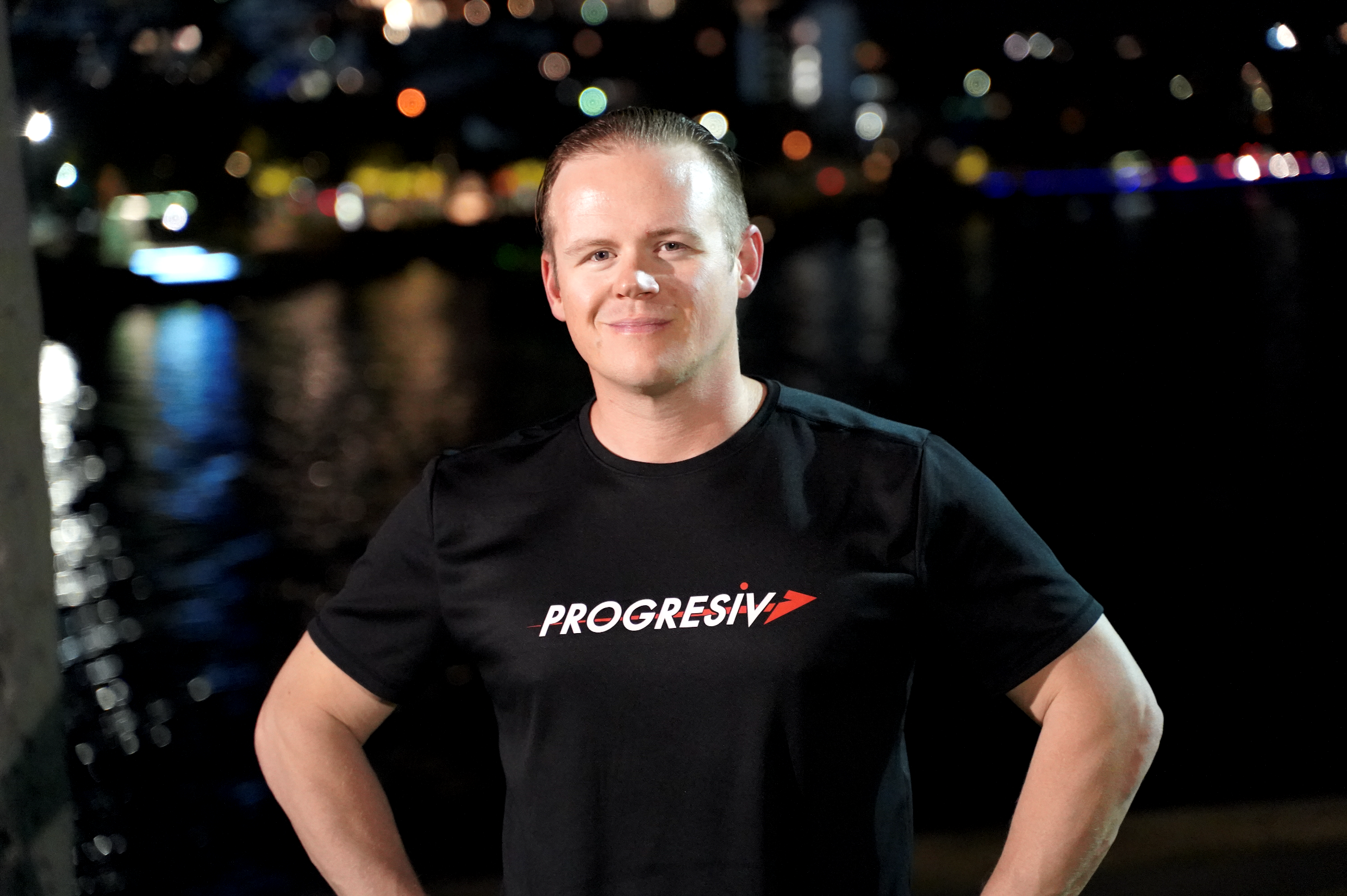 "Profile picture of Ben in a "Progresiv" branded shirt"