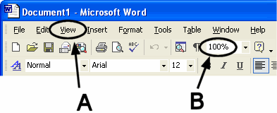 Zoom settings in Microsoft Word