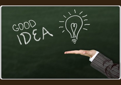 Image shows the words good idea on a blackboard