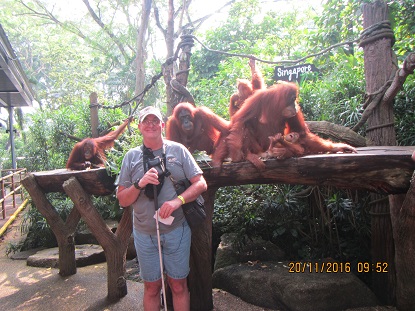 Image shows Mark at Singapore zoo