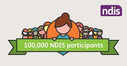 Graphic says 100,000 NDIS participants