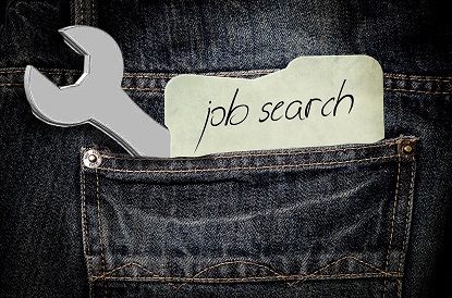 Image shows a spanner next to the words job search