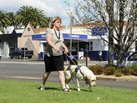 Janet Etchells and Fergie her Seeing Eye Dog