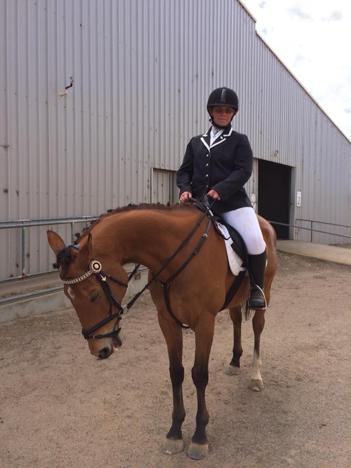 Kayci Westwood on her mount Raffa