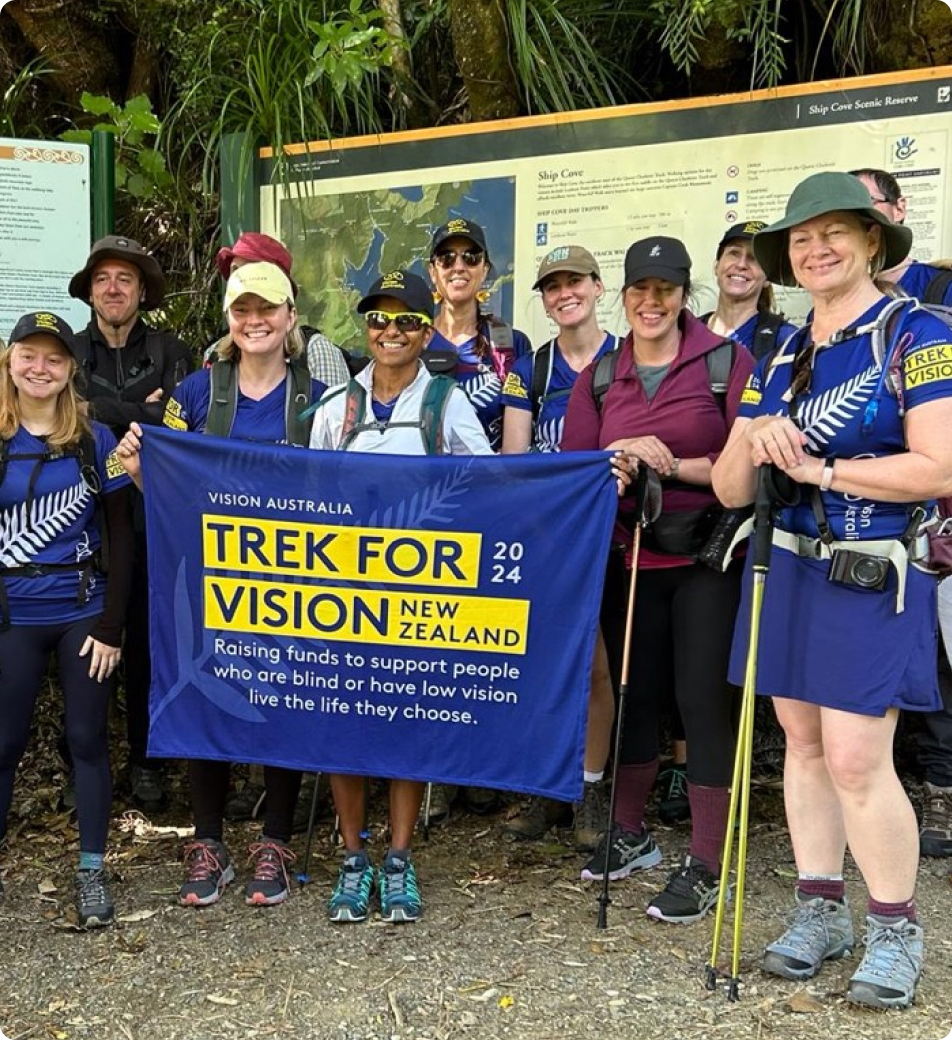 Group photo of the 2024 participants of Trek For Vision